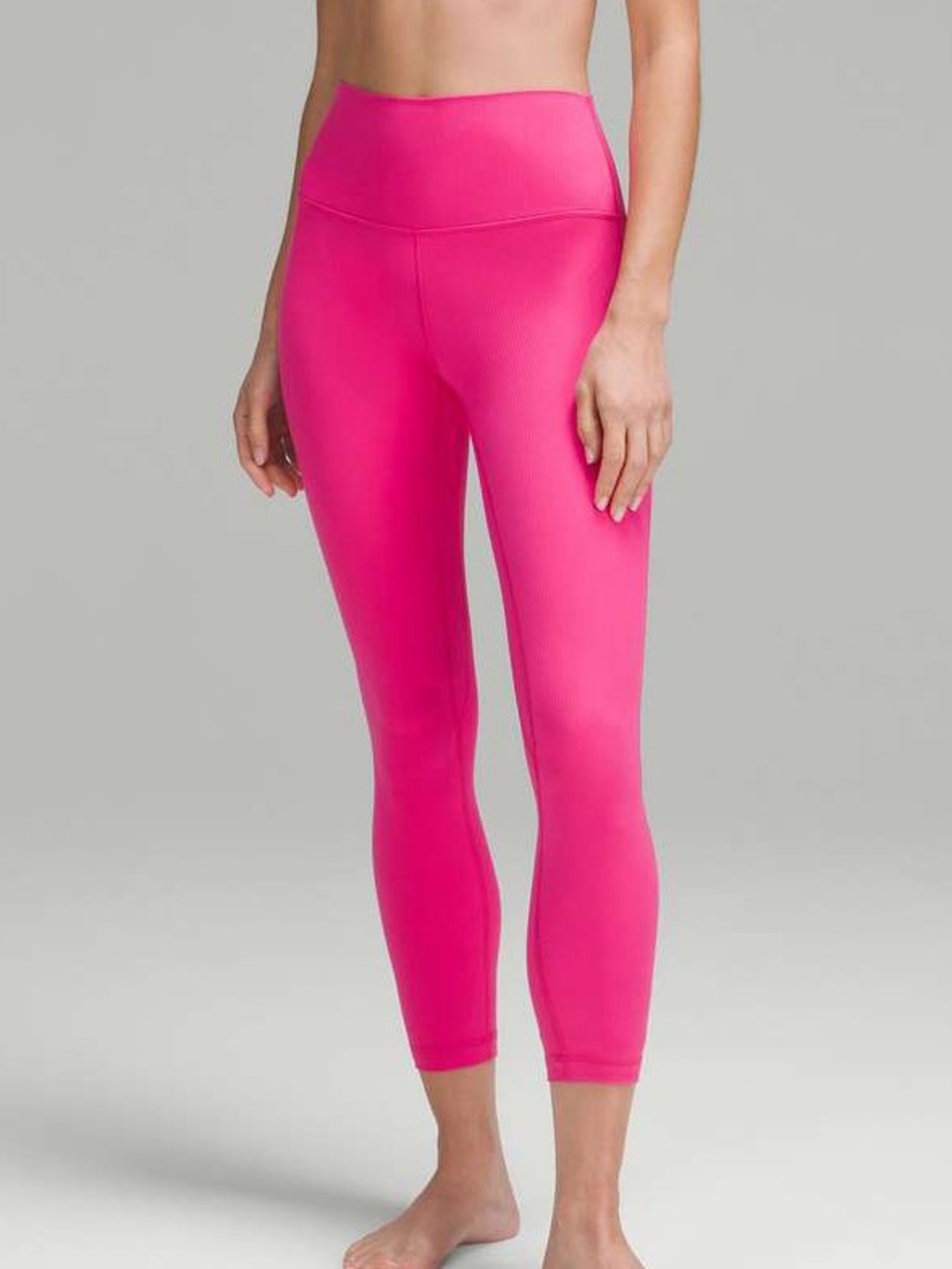 Lululemon Sz 10 Align Ribbed Hot Pink High Rise 25” Athletic Legging Pants